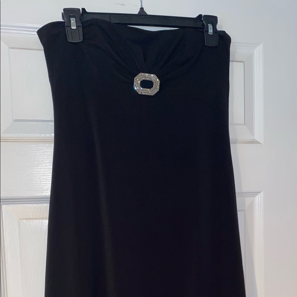 Black Lillie Ruben strapless Cocktail dress with rhinestones